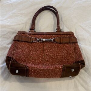 Coach Brown and Tan Tote Bag